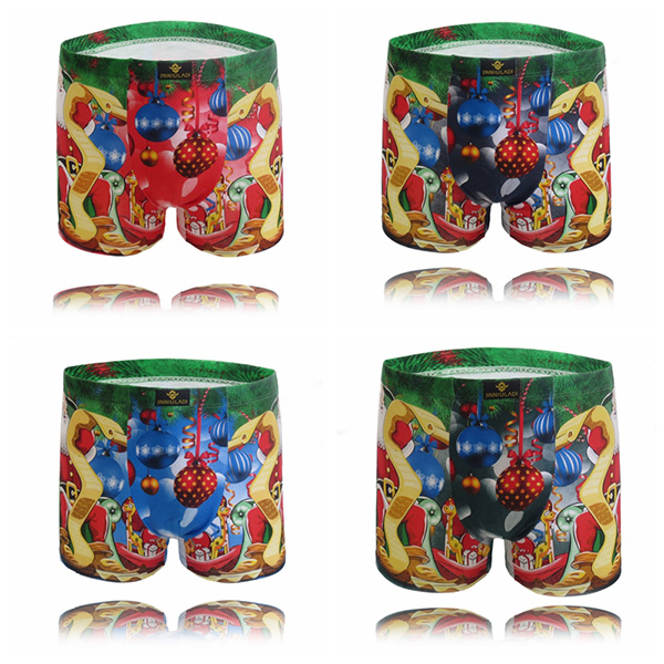New Style Underwear Men underwear funny Print Cotton Men Boxer Sexy Brand Cuecas Cool Men