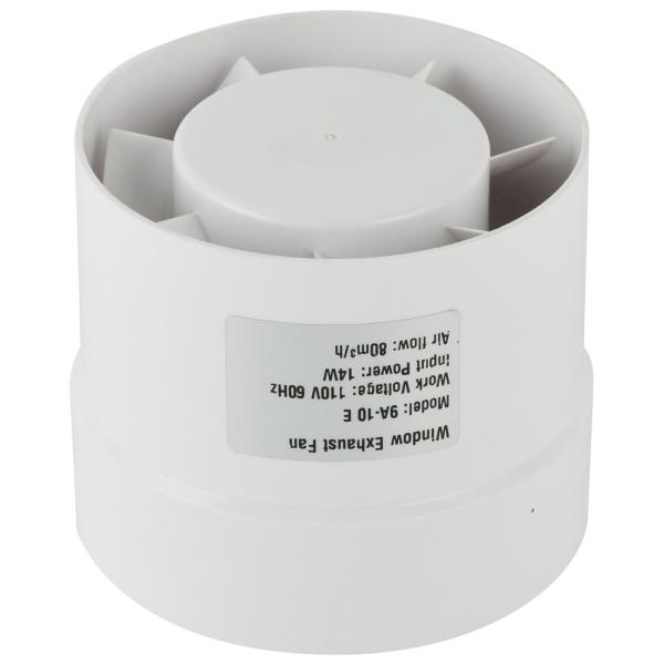 Plastic Blade 4 Inch Wall Mounted Bathroom Air Extractor with Inline Round Duct Exhaust