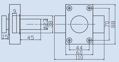 Tipo de cerradura de puerta de llave estándar tipo de cerradura de puerta de la orilla estándar