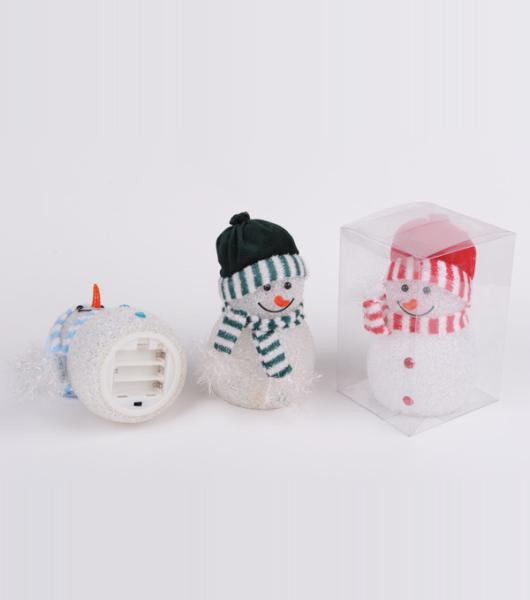 Christmas EVA LED Flashing Snowman 7 Color Holiday Party Tea Light Toy