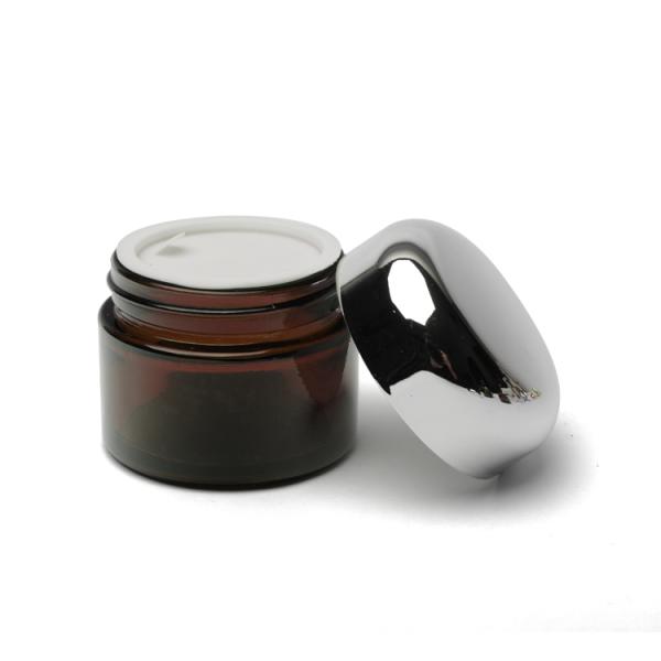 el cosmético de cristal verde de 20g 30g sacude la ronda recta con el tapón de tuerca