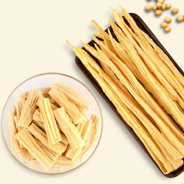 Bright Yellow Yuba Dried Tofu Skin  Protein Fiber Vegan Food Soak In Water 30min Pre Cooking