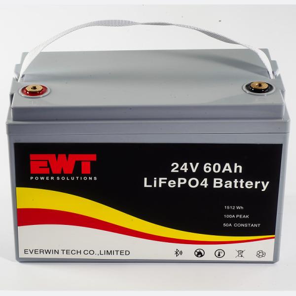 Fósforo de ferro de lítio 25,6V 60AH Bateria com Smart BMS EWT Factory Wholesale Online
