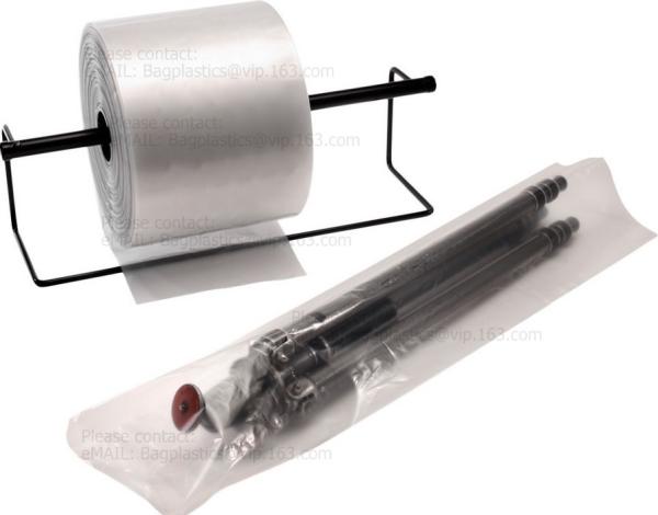 Poly tubing with customer printing and anti static tube film, gusset poly tubing on roll