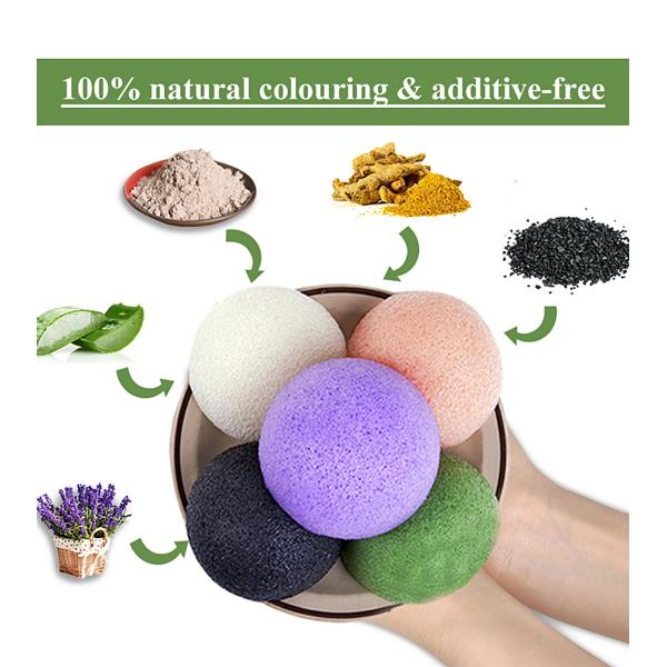 Богачи пенятся лицевая забота Konjac губка установила чистые естественные Exfoliating инструменты