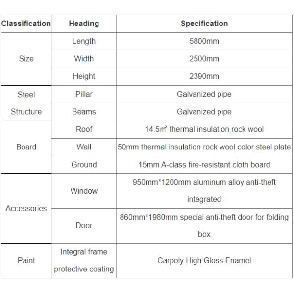 Customized Prefab Folding Container House Black Frame Extended Double Glazing