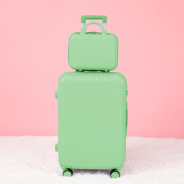 Ensembles de bagages de voyage, ensemble de boîtes cosmétiques, matériau en PVC résistant aux rayures et à l'usure, valise de grande capacité, poulie silencieuse + serrure combinée