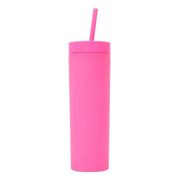 The Manufacturer's New Cross-border Modern And Simple Frosted Double-layer Plastic Cup Is A Universal And Portable 16OZ Straight Cup