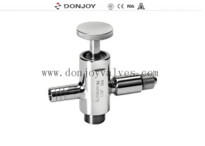 Válvula de aço inoxidável da amostra do calibre nivelado de Donjoy com adaptador da mangueira