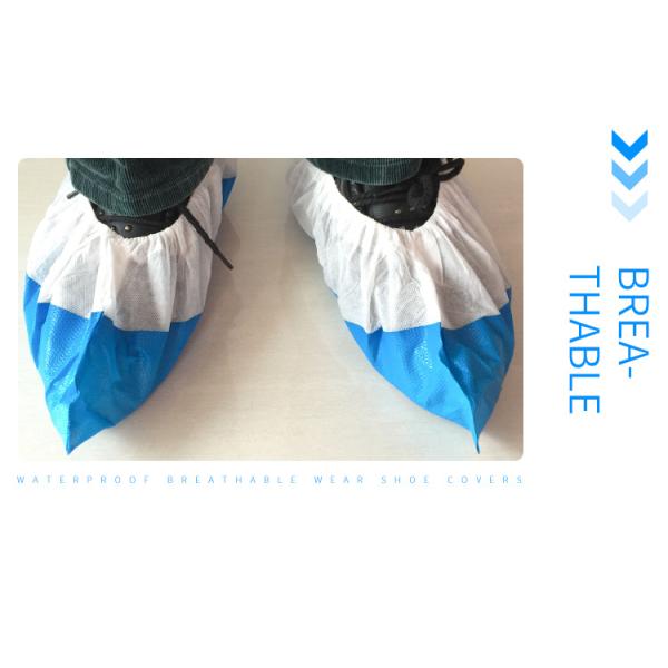 1000pcs One Carton Disposable Blue Soft Antiskid Shoe Cover With CE with High Quality