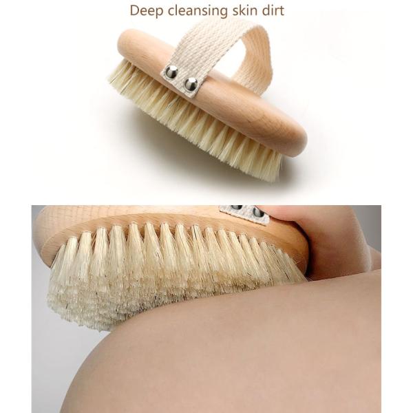 Vegan Sisal Body Dry Brush Boar Bristle Bath Brush Skin Exfoliation