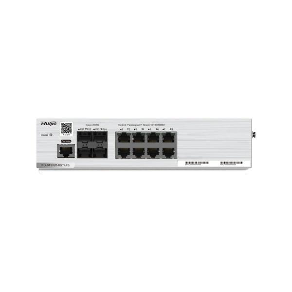 Ruijie Switch RG-SF2920-8GT4XS 8 puertos Gigabit + 4 SFP sin ventilador administrado por la web para pymes