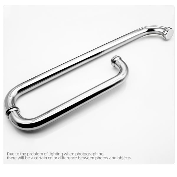 Style de design chinois en acier inoxydable salle de douche poignée de porte en verre pour poignée de porte