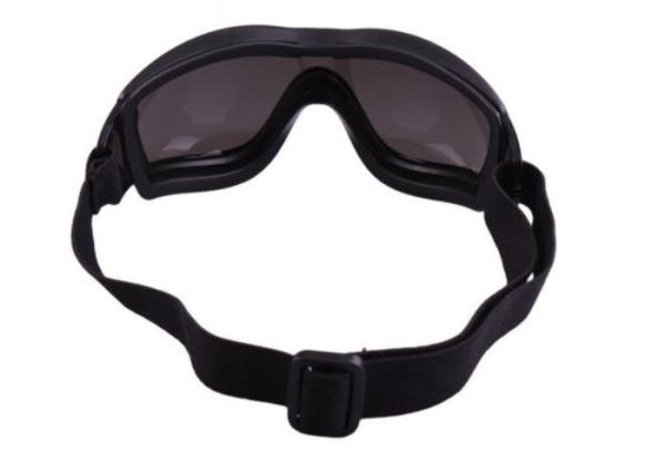 Black Color PPE Safety Goggles High Protection Level With Adjustable Elastic Band