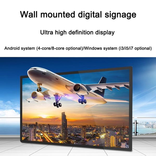 98 Inch 4K Clarity Indoor Digital Signage with Smart Remote Control and Wide Compatibility