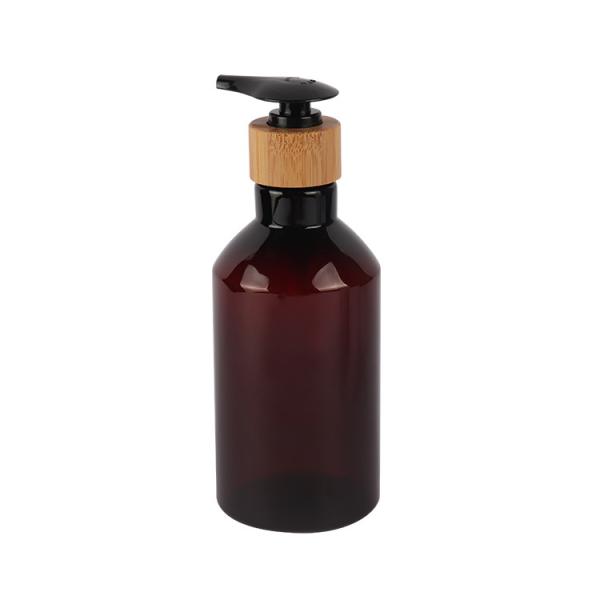 7oz 10oz 16oz Cosmetic Lotion Bottle Refillable Amber Slanted Shoulder PET Lotion Bottle