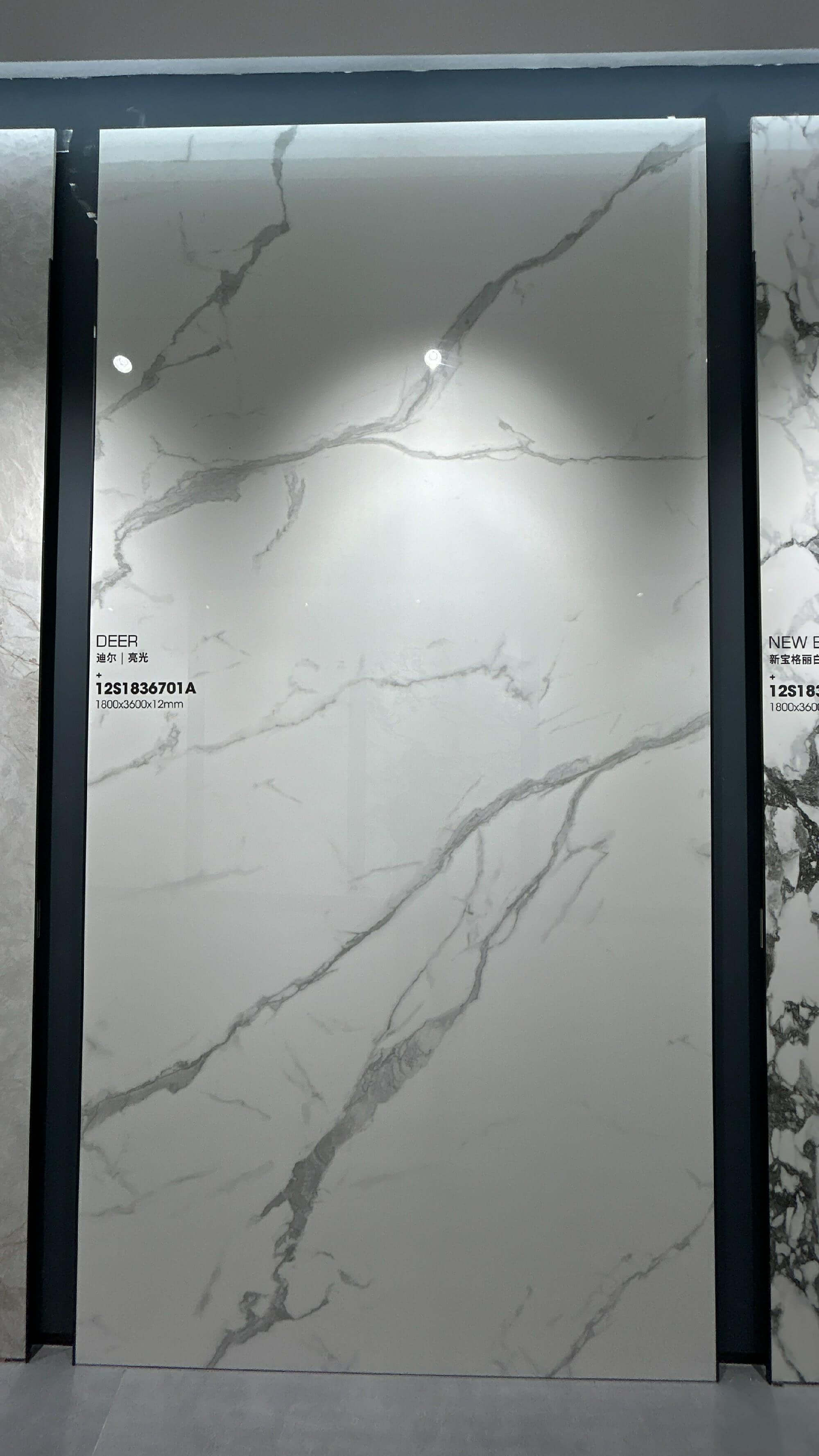 Carrara White Anti-slip 800x3600x12mm Polished Sintered Stone Slab AAA Grade for Office