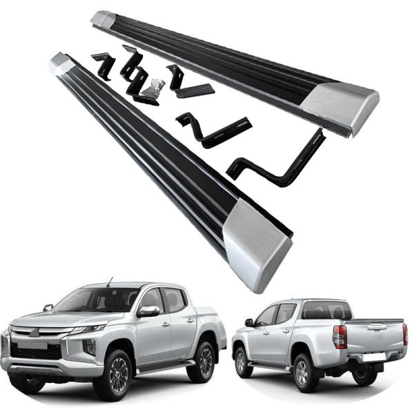 Black Aluminum Running Board Car Side Step For Mitsubishi Triton L200