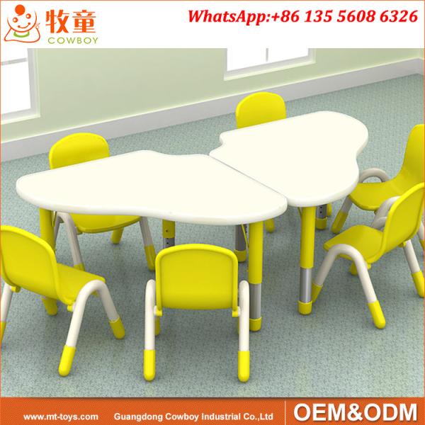 MDF Material Flower Shape Kindergarten Preschool Furniture Children Tables for Pre school