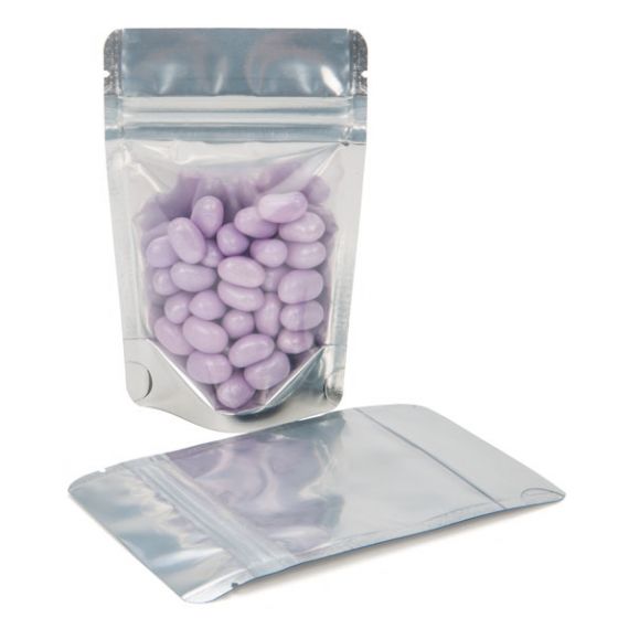 Moisture Proof Zipper Aluminium Foil Laminated Pouches Stand Up With Window 10 Colors