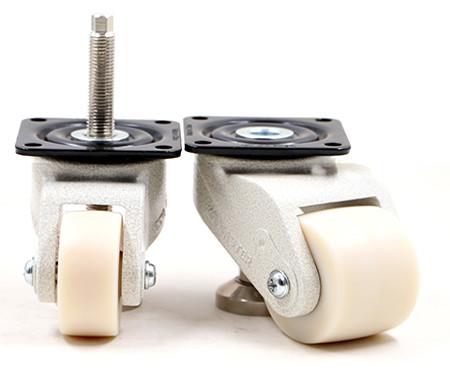 Shock Absorbing 4EA 2400kg Locking Swivel Casters Aluminum Alloy Body