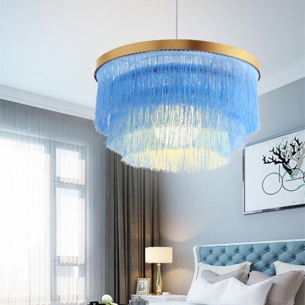 Round Chandelier Lighting Dining room Bar Kitchen fringe lamp suspension light(WH-MI-252)