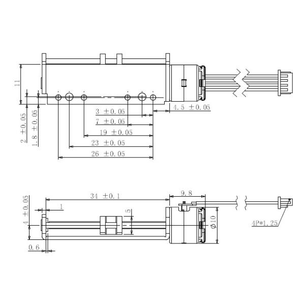 3,3 винта слайдера Stepper мотора 10mm слайдера DC v мотор микро- небольшого Stepper для гравировального станка DIY ультракрасного