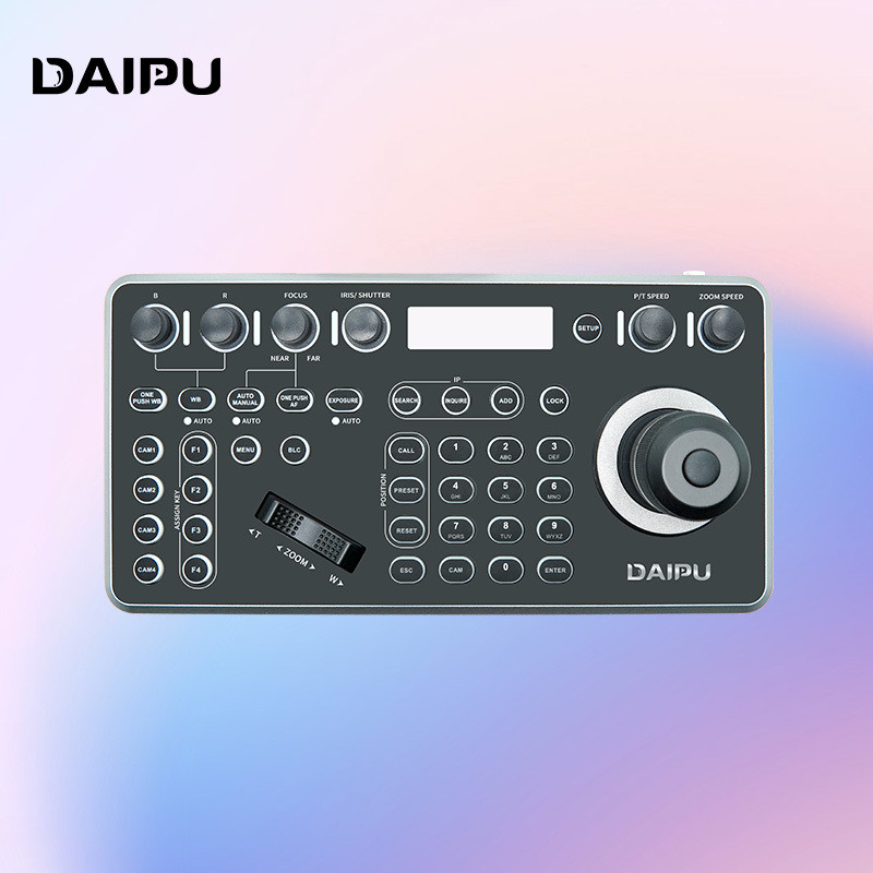 DAIPU CCU-105 IP NDI PTZ Controller for Church Conference Video Live Stream Camera