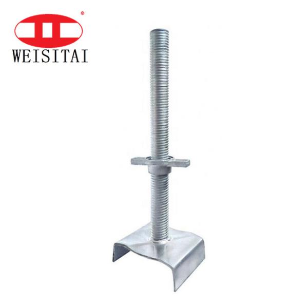 Steel Construction 35mm Dia Adjustable U Head Jack Electro Galvanized Scaffolding Props