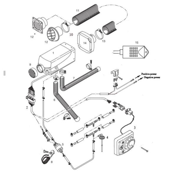 JP China 2.2KW 12V 24V Diesel Air Parking Heater