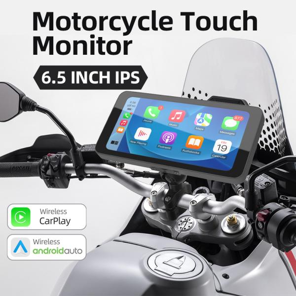IPX7 imperméable à l'eau 6,3 pouces GPS universel de navigation de moto avec écran Carplay 2K HD
