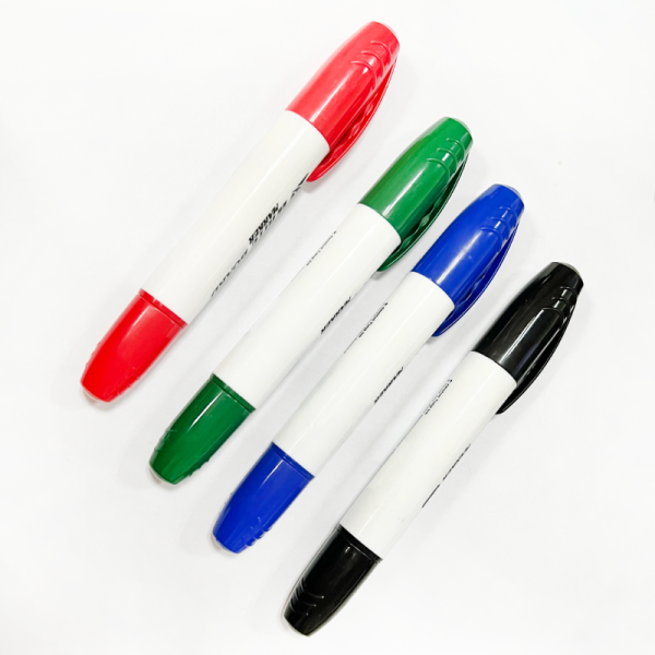 New Design 4PCS Durable Double-head Stationery Easy Erasing Marker Set Bullet Tip Whiteboard Marker