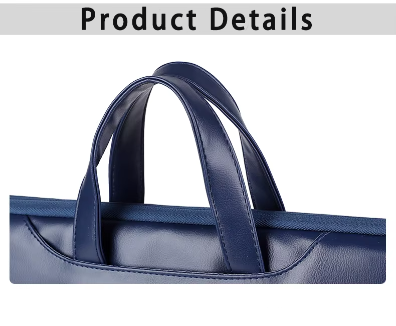 For Laudtec 13/14 Inch PU Leather Laptop Shoulder Bag Waterproof Lightweight Briefcase Large Capacity Business for Men Women Wholesale OEM/ODM/Private Label