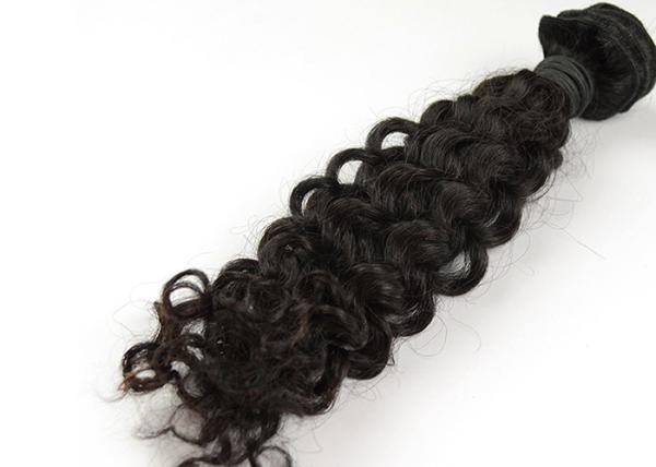 32 Inch AAAAA Virgin Malaysian Curly Hair Weave , Long Hair Extensions