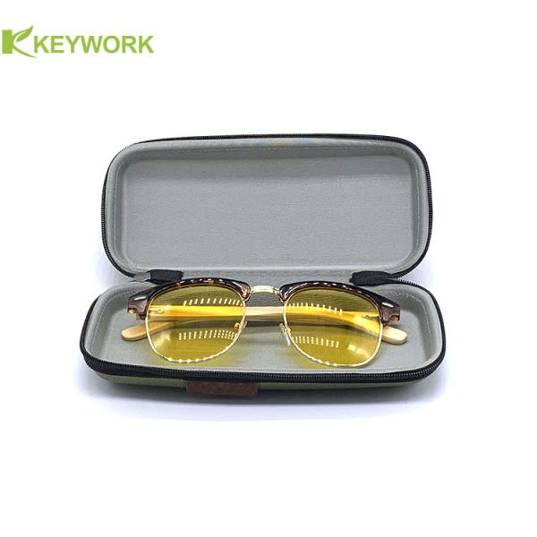 Chinese Factory wholesale custom EVA Eyewear Case Sports Sunglasses Bag Zipper handle