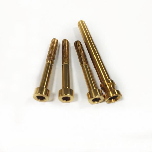 M8 Titanium Hex Head Bolts Motor Cycle Fastener Parts DIN 6923 Golden Oxide Finish