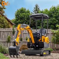Excavadora mini excavadora de 1,3 toneladas, todo en uno, excavadora de orugas compacta, 7,6 kW, 0,025 m3