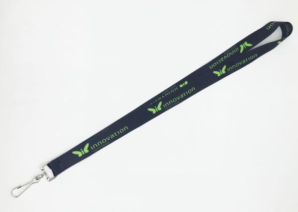 Polyamide Cotton Silk Black And White Lanyard For Advertisement