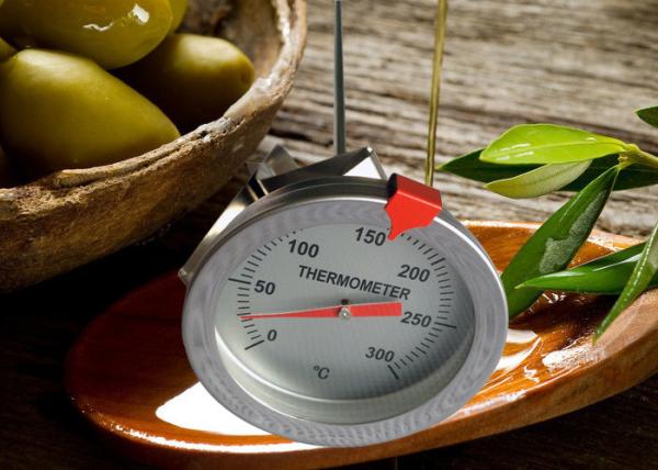 Bimetal Instant Read Thermometer 52mm 12 Stainless Steel Deep Fry Thermometer No Battery