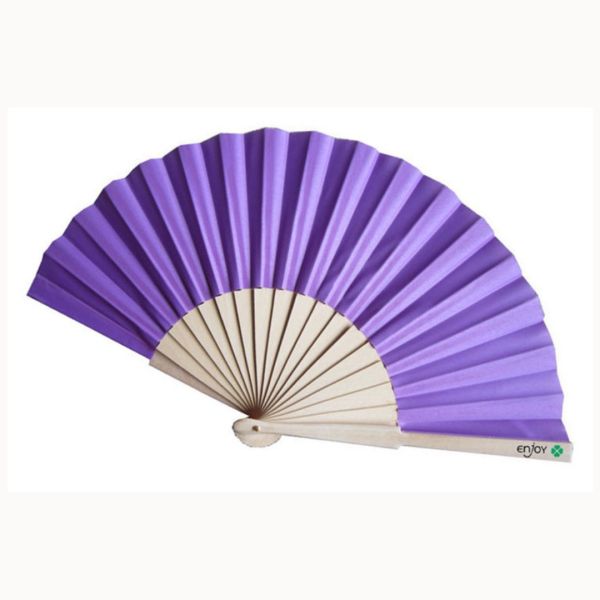 High Quality Polyester Cotton and Paper Wood Hand Fan Handcrafted Hand Fan for Party