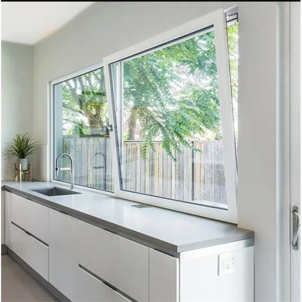 Спальная комната Алюминиевые двойные стеклянные звукоизоляционные окна для висящих штор дизайн