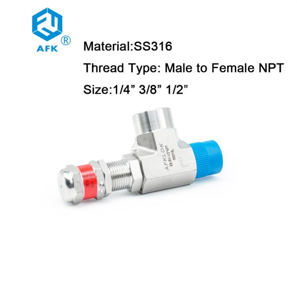 AFK SS316 Gas Safety Stainless Steel Pressure Relief Valve 1/4inch 3/8inch 1/2inch
