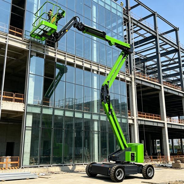 Compact Towable Cherry Picker Boom Lift For Power Grid Maintenance