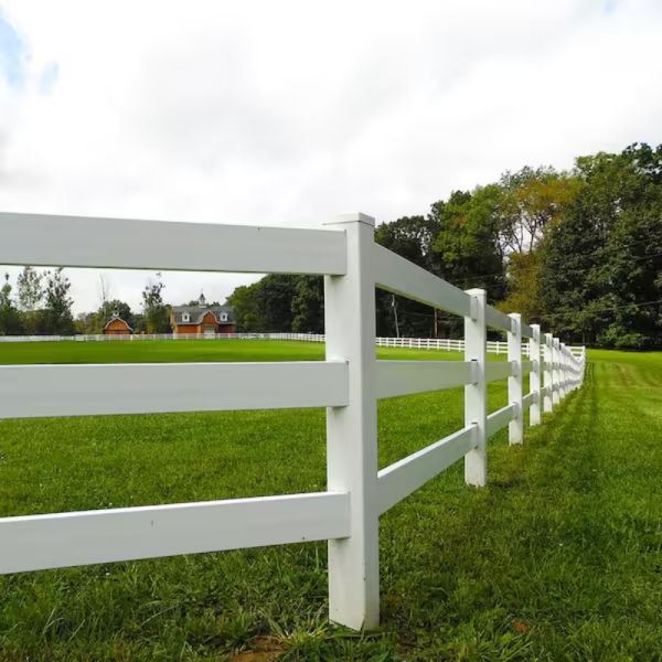 3rails White PVC Vinyl Ranch Fencing Maintenance Free UV Resistant And Waterproof
