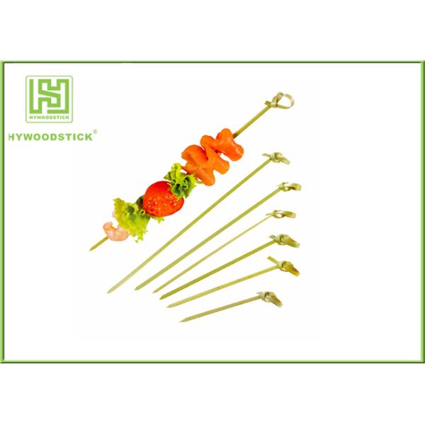 Looped Bamboo BBQ Sticks Food Grade Kebab Cocktail Food Picks For Bar