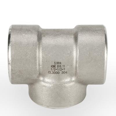 T dos encaixes de tubulação 2000# da solda do soquete de Asme B16.11 3000# 6000# 9000#