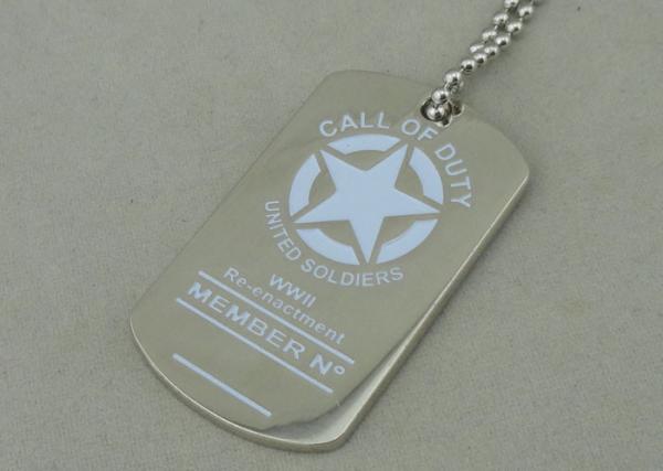 Military Personalised Dog Tags Die Casting Enamel Nickel Plating