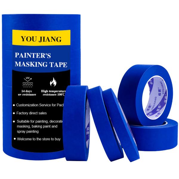 80mm Blue Clean Release Painters Tape Tool 3/4 Anti UV ODM