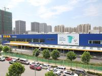 Supermercado de estruturas de aço de vários andares pintado