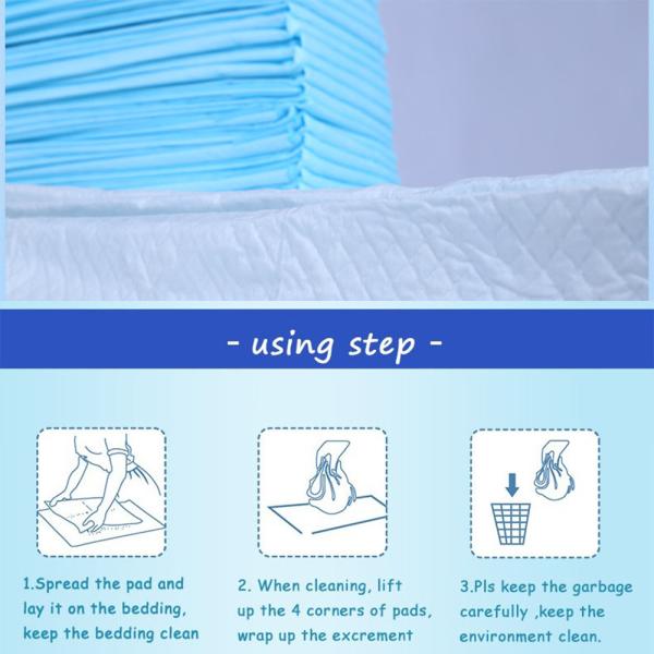 Anti Leak Hospital Disposable Bed Underpads Korea BSF SAP Cotton Soft Surface